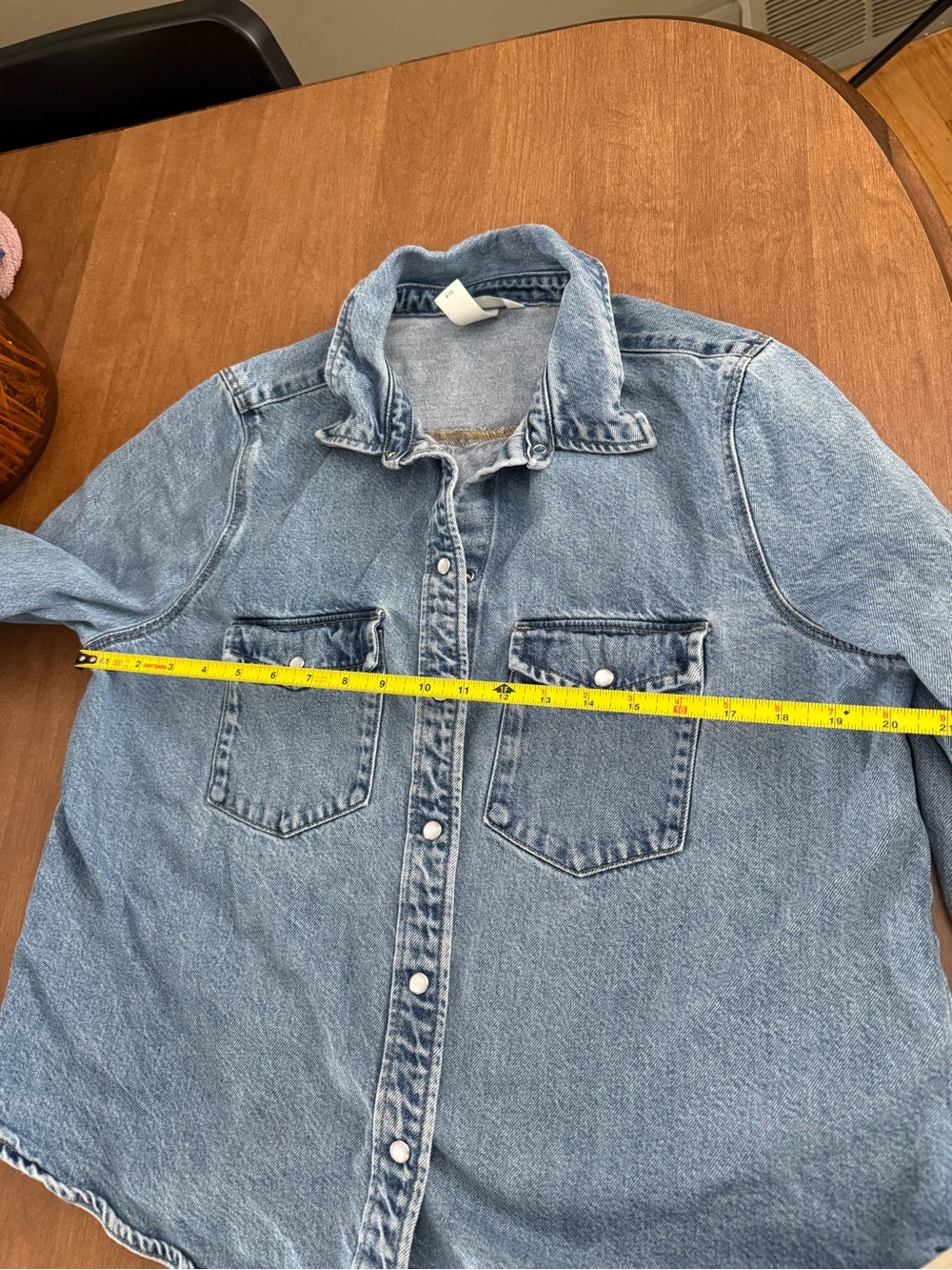 H&M Light Blue Denim Button-Down Shirt